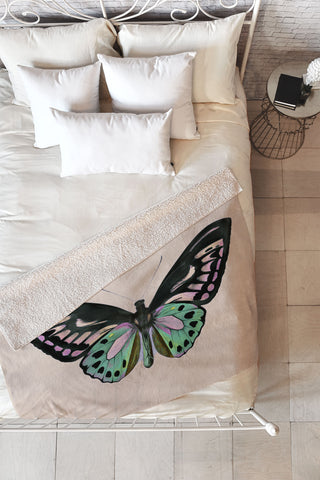 Sisi and Seb Funky Butterfly Fleece Throw Blanket