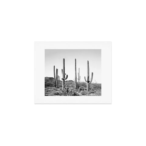 Sisi and Seb Grey Cactus Land Art Print