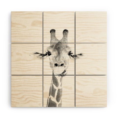 Sisi and Seb Happy Giraffe Wood Wall Mural