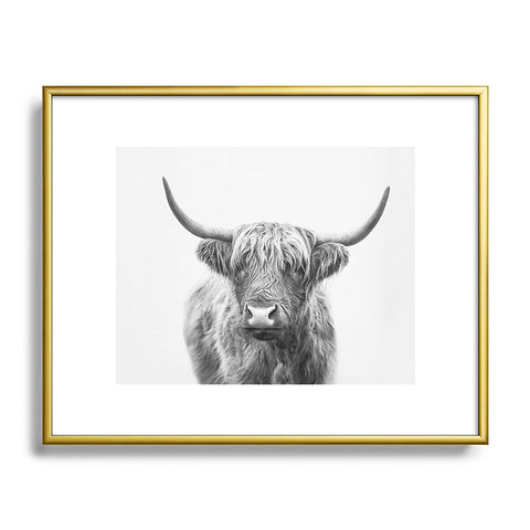 Sisi and Seb Highland Bull Metal Framed Art Print