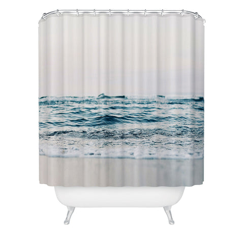 Sisi and Seb Minimalist Ocean Shower Curtain