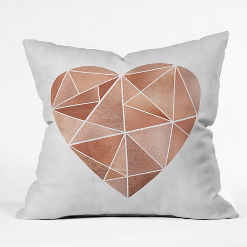 Sisi and Seb Mosaic Heart Outdoor Throw Pillow