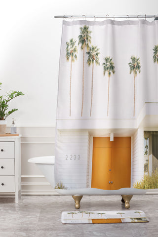 Sisi and Seb Palm Springs Shower Curtain And Mat