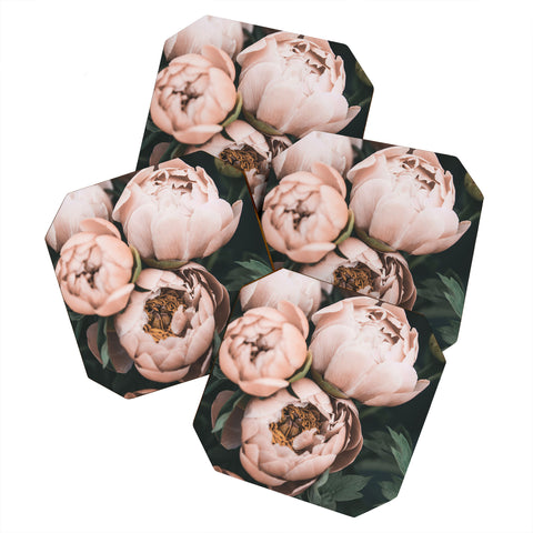 Sisi and Seb Pastel Peonies Coaster Set
