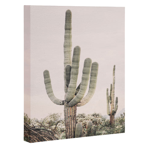 Sisi and Seb Pastel Pink Cactus Art Canvas