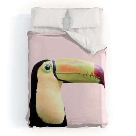 Sisi and Seb Pastel toucan Duvet Cover