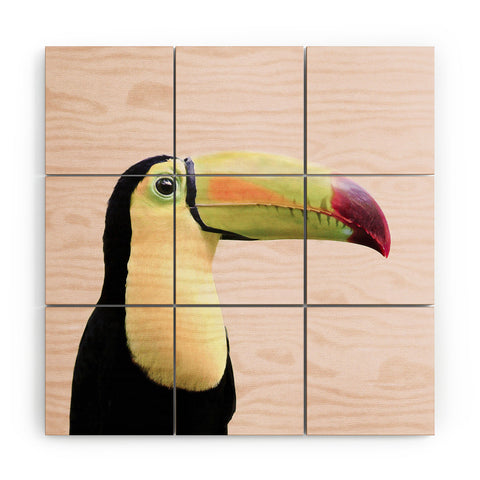 Sisi and Seb Pastel toucan Wood Wall Mural