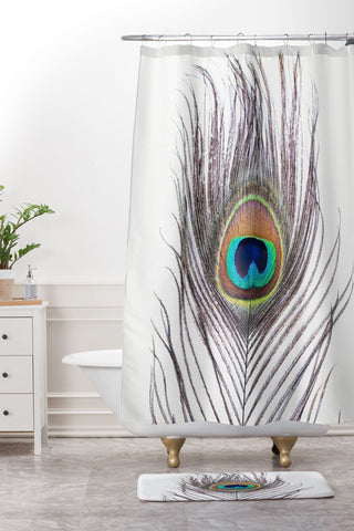 Sisi and Seb Peafowl Shower Curtain And Mat