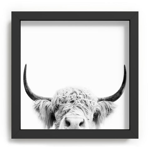 Sisi and Seb Peeking Highland Cow Recessed Framing Square