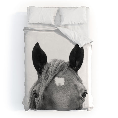 Sisi and Seb Peeking Horse Duvet Cover