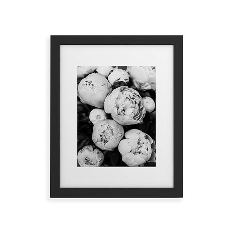 Sisi and Seb Peonies BW Framed Art Print