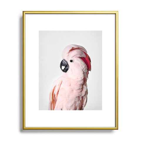 Sisi and Seb Pink Cockatoo Metal Framed Art Print