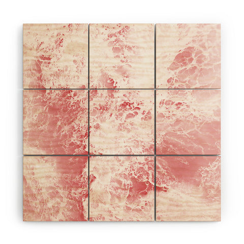 Sisi and Seb Pink Ocean Wood Wall Mural