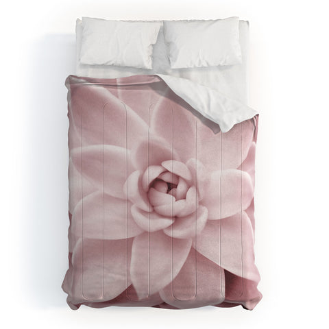 Sisi and Seb Pink Succulent Comforter