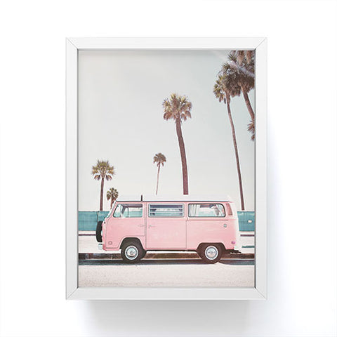 Sisi and Seb Pink Van Framed Mini Art Print