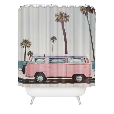 Sisi and Seb Pink Van Shower Curtain