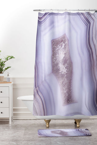 Sisi and Seb Purple Gem Shower Curtain And Mat