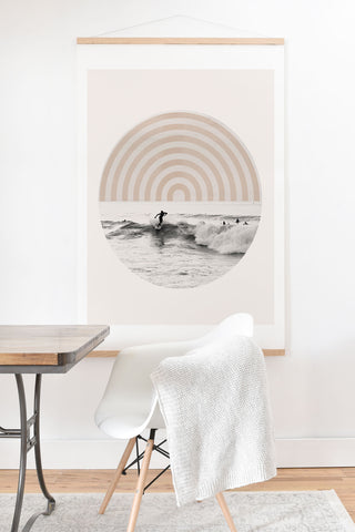 Sisi and Seb Retro Surfer Art Print And Hanger