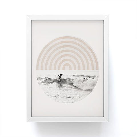 Sisi and Seb Retro Surfer Framed Mini Art Print
