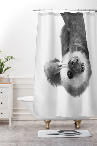 Sisi and Seb Sloth Shower Curtain And Mat