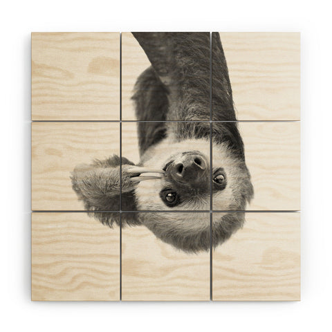 Sisi and Seb Sloth Wood Wall Mural