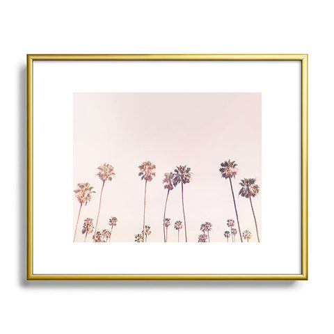 Sisi and Seb Sunny Cali Palm Trees Metal Framed Art Print