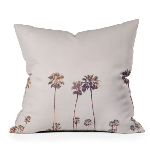 Sisi and Seb Sunny Cali Palm Trees Throw Pillow