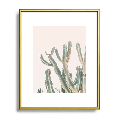 Sisi and Seb Sunrise Cactus Metal Framed Art Print