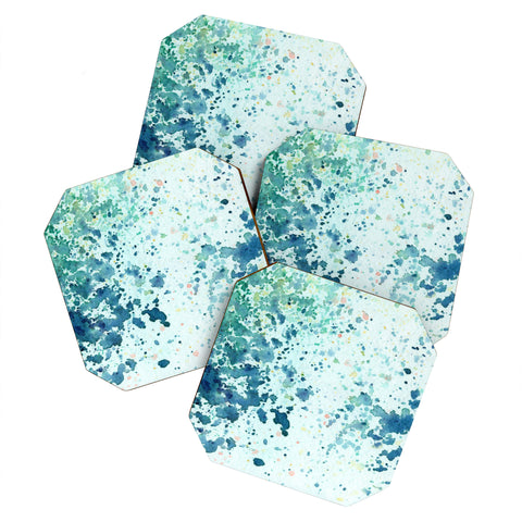 Social Proper Aqua Sap Crystal Coaster Set