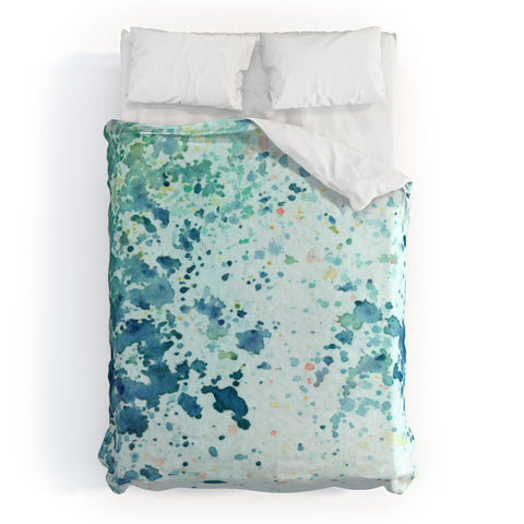 Social Proper Aqua Sap Crystal Duvet Cover