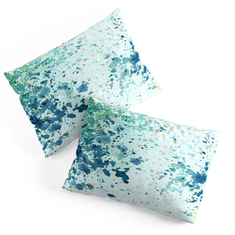 Social Proper Aqua Sap Crystal Pillow Shams