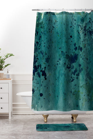 Social Proper Aqua Sap Deep Shower Curtain And Mat