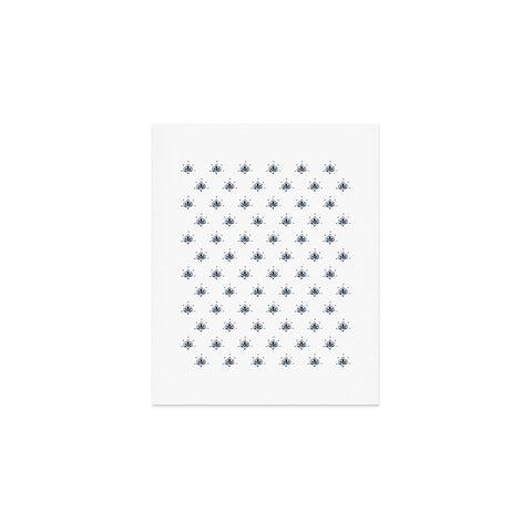 Social Proper Bla Blomst Art Print