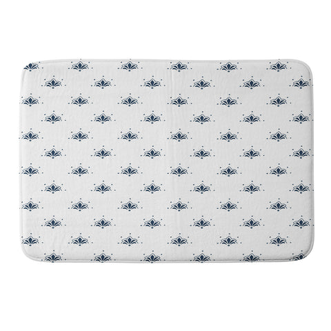 Social Proper Bla Blomst Memory Foam Bath Mat