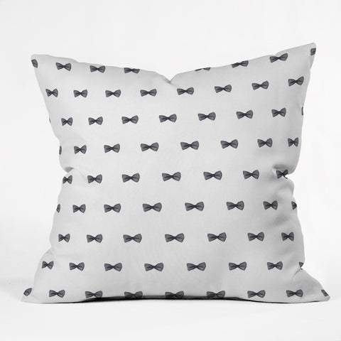 Social Proper Bows Bows Bows Outdoor Throw Pillow