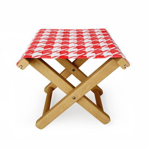 Social Proper Candy Houndstooth Folding Stool
