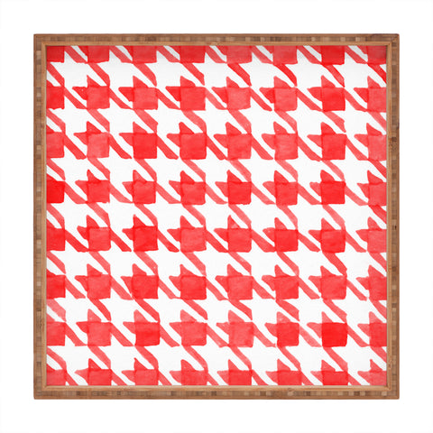 Social Proper Candy Houndstooth Square Tray