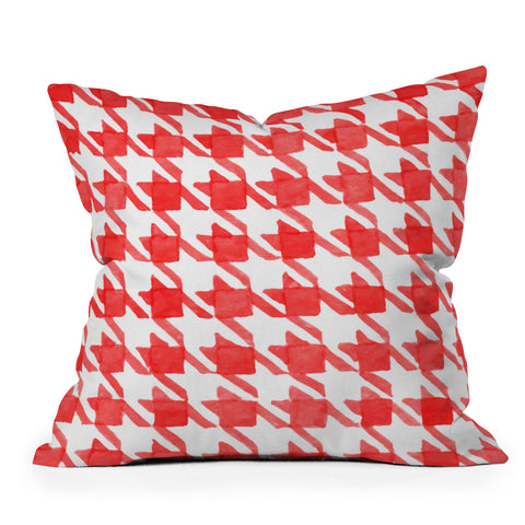 Social Proper Candy Houndstooth Throw Pillow