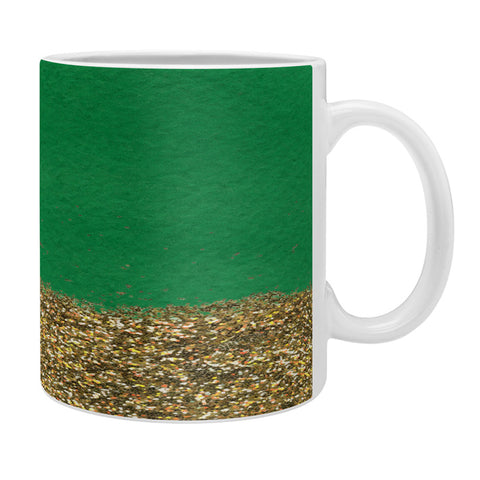 Social Proper Dipped In Gold Emerald Coffee Mug