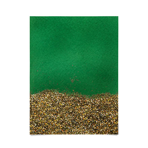 Social Proper Dipped In Gold Emerald Poster