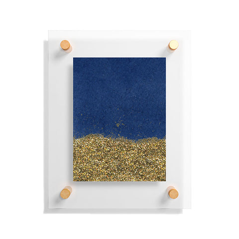 Social Proper Dipped in Gold Navy Floating Acrylic Print