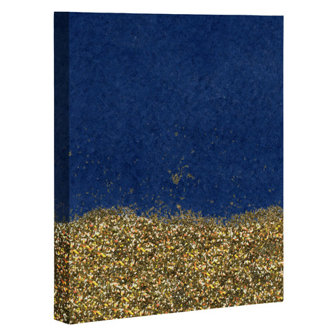 Social Proper Dipped in Gold Navy Art Canvas