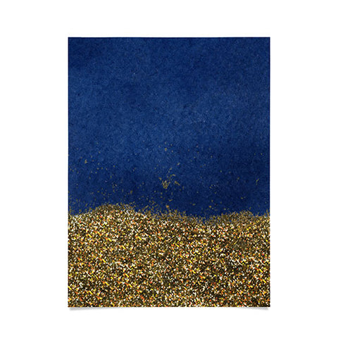 Social Proper Dipped in Gold Navy Poster
