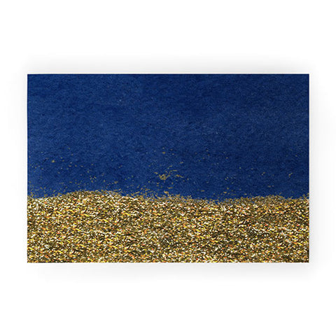 Social Proper Dipped in Gold Navy Welcome Mat