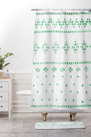 Social Proper Holiday Sweater Shower Curtain And Mat