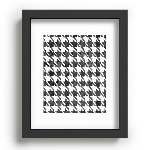 Social Proper Houndstooth BW Recessed Framing Rectangle