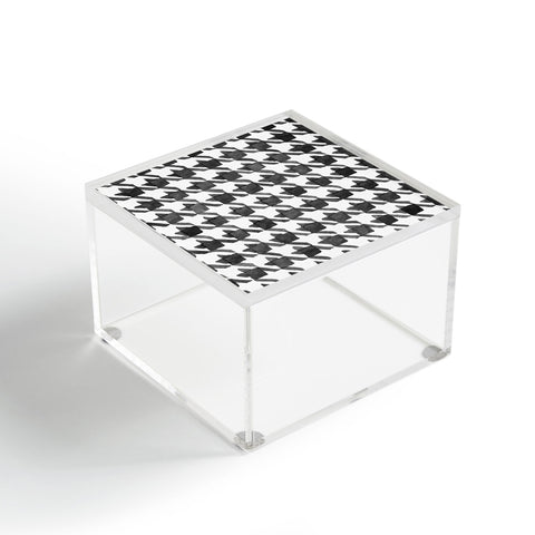 Social Proper Houndstooth BW Acrylic Box