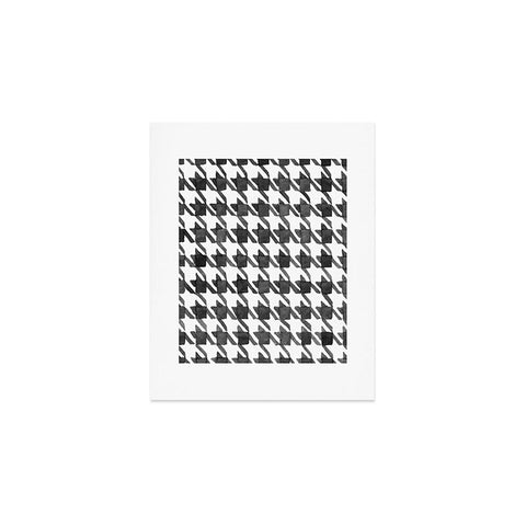 Social Proper Houndstooth BW Art Print