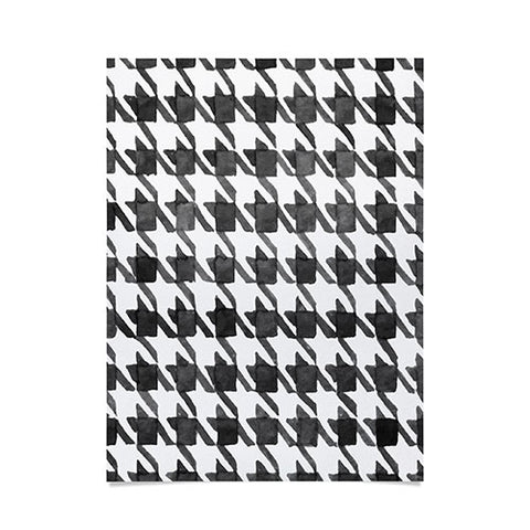 Social Proper Houndstooth BW Poster