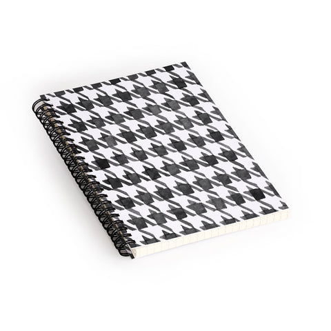 Social Proper Houndstooth BW Spiral Notebook